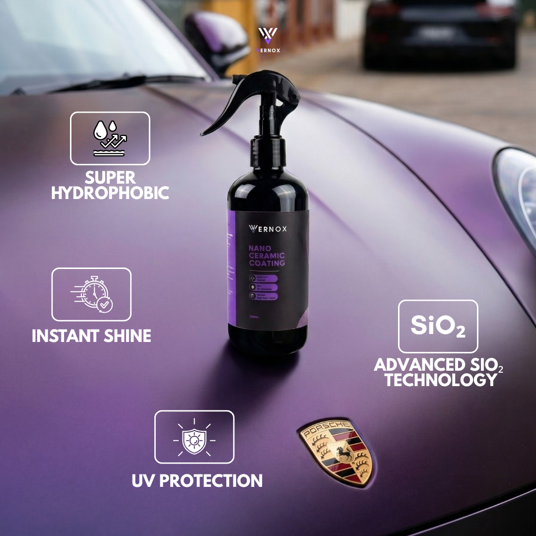 Vernox Nano Ceramic Spray Coating (300ml) - FREE Microfiber Cloth Inside
