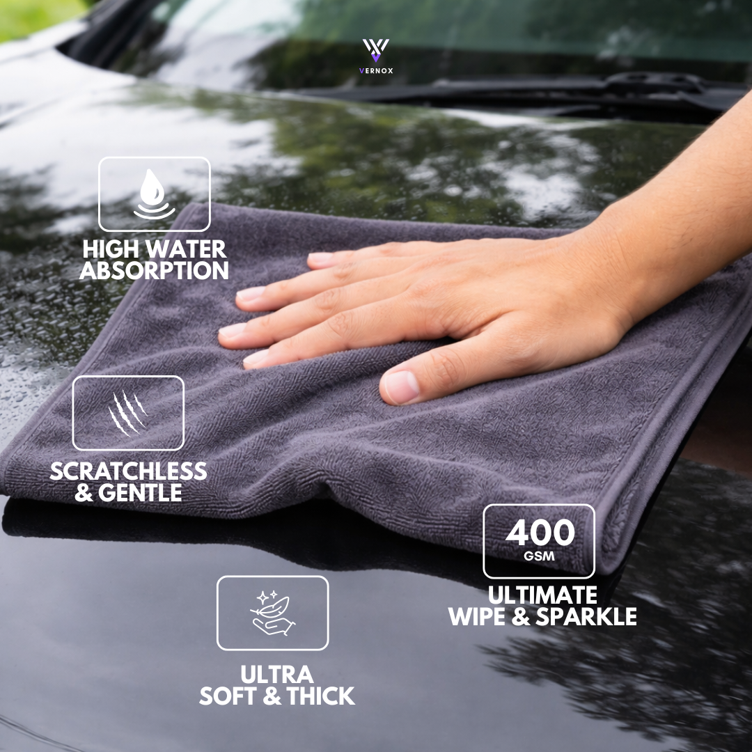 Vernox XL Microfiber Drying Towel – 400 GSM - Set of 3 - 40 x 60cm