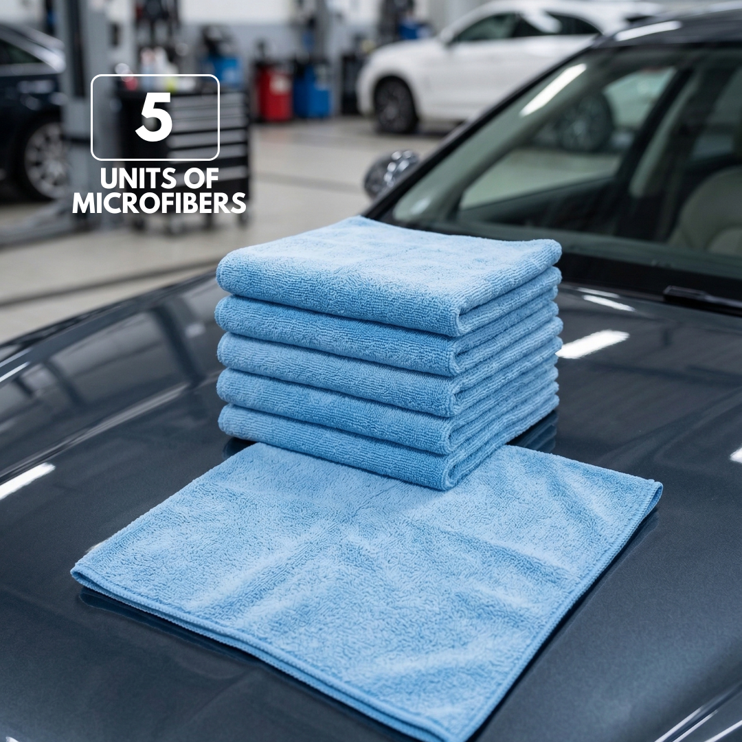 Vernox Multi-Purpose Microfiber Towel – 350 GSM - Set of 5 - 40 x 40 CM
